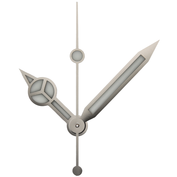 Zeigerspiel rhodiniert, Ref. 116610, 116619, Kal. 3135