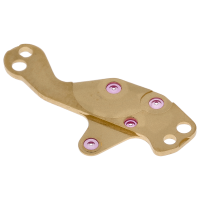 Räderwerkbrücke, mit Steinen vergoldet perliert 2 mm