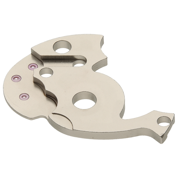 Sekundenrad-Brücke, rhodiniert