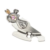 Unruh-Br&uuml;cke vernickelt Fl&auml;che spiralig