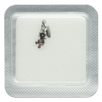 Unruh-Brücke rhodiniert perliert 2,5 mm