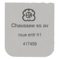 Minutenrohr ohne Sekunde mit Antriebsrad H1 (h=1,74 mm)