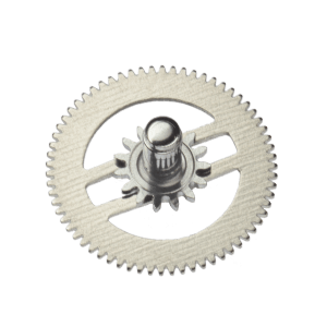 Minutenrohr ohne Sekunde mit Antriebsrad H2 (h=1,99 mm)