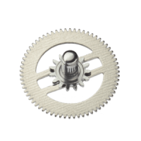 Minutenrohr ohne Sekunde mit Antriebsrad H2 (h=1,99 mm)