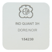 Datumanzeiger 3H Vergoldet/Schwarz