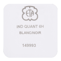 Datumanzeiger 6H Weiss/Schwarz