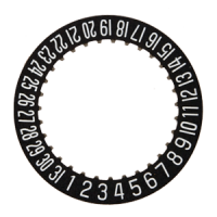 Datumanzeiger 6H Schwarz/Weiss