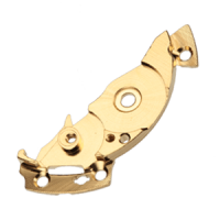 Federhausbr&uuml;cke, vergoldet spiralig Diamant