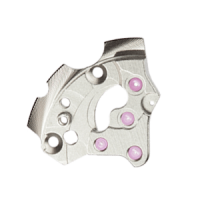 R&auml;derwerkbr&uuml;cke, vernickelt Kantenbruch diamantiert