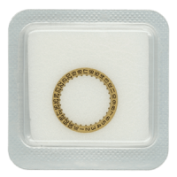 Datumanzeiger 3H Vergoldet/Schwarz