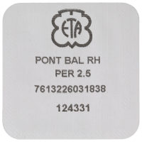 Unruhbrücke rhodiniert perliert 2,5 mm spiralig Diamant