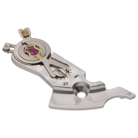 Unruhbr&uuml;cke montiert rhodiniert perliert 2,5 mm spiralig (Incabloc)