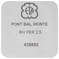 Unruhbrücke montiert rhodiniert perliert 2,5 mm spiralig (Nivachoc)