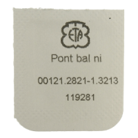 Unruhbrücke vernickelt, Rücker zweiteilig