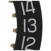 Datumanzeiger 3H Schwarz/silber