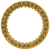 Datumanzeiger 3H Vergoldet/Schwarz