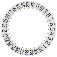 Datumanzeiger 12H Weiss/Schwarz