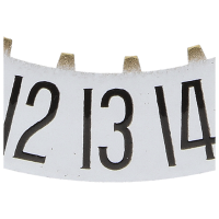 Datumanzeiger 6H weiss/schwarz gewölbt Zifferblatt: Ø 10,20mm