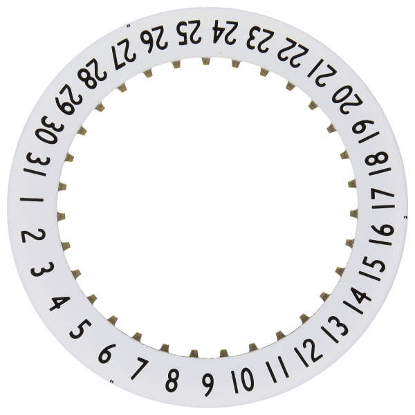 Datumanzeiger 4H30 Weiss/Schwarz