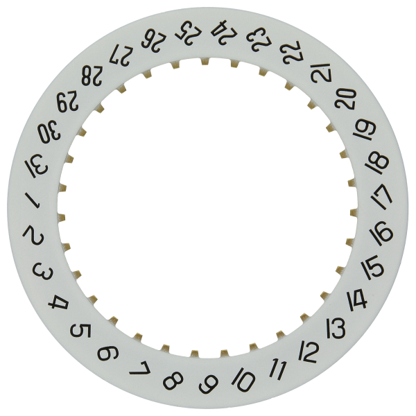 Datumanzeiger 4H30 Weiss/Schwarz