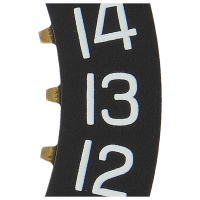 Datumanzeiger 2H Schwarz/Weiss - suspendiert in der Achse