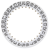 Datumanzeiger Weiss/Schwarz (Suspendiert in der Achse)