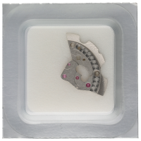 Räderwerkbrücke vernickelt perliert 2,5 mm spiralig Diamant