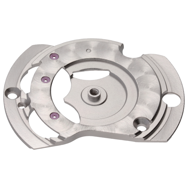 Gestell für Automatik rhodiniert perliert 3 mm