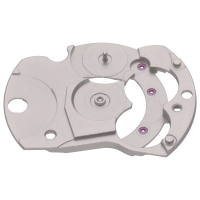 Gestell f&uuml;r Automatik rhodiniert perliert 2.5 mm Absatz spiralig