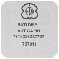 Gestell für Automatik rhodiniert perliert 2.5 mm Absatz spiralig