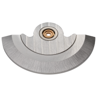 Schwungmasse montiert rhodiniert Gerade Genfer Rippe gerade 2 mm Fl&auml;che spiralig