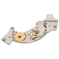 Federhausbr&uuml;cke, montiert, vernickelt Kantenbruch diamantiert Fl&auml;che spiralig Absatz spiralig