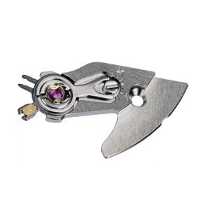 Unruhbrücke montiert vernickelt Fläche spiralig Absatz spiralig