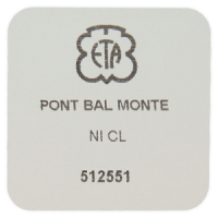 Unruhbr&uuml;cke montiert vernickelt Fl&auml;che spiralig Absatz spiralig