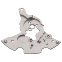 Gestell f&uuml;r Automatik, mit Steinen rhodiniert perliert 2.5 mm spiralig Diamant 22 Steine