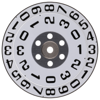 Satz Einer- + Zehneranzeiger 3H Weiss/Schwarz 1 Fenster