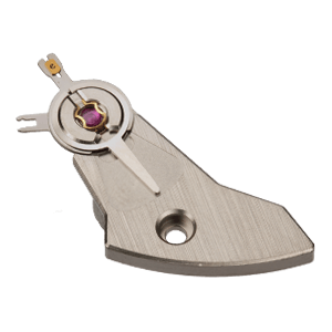 Unruhbrücke montiert vernickelt Schliff gerade Striche