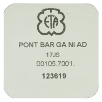 Federhausbr&uuml;cke, vernickelt Schliff gerade Striche 17 Steine