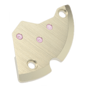 Räderwerkbrücke, vernickelt Schliff gerade Striche