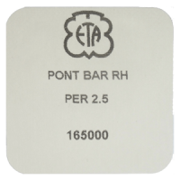 Federhausbr&uuml;cke, rhodiniert perliert 2,5 - 25 Steine