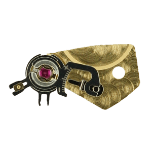 Unruhbrücke vergoldet perliert 2,5 mm