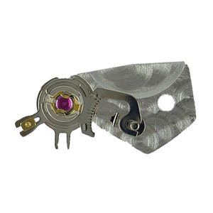 Unruhbrücke rhodiniert perliert 2,5 mm