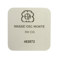 Schwungmasse rhodiniert Gerade Genfer Rippe, inkl. Rotorlager