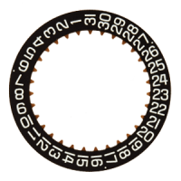 Datumanzeiger 3H Schwarz / Weiss