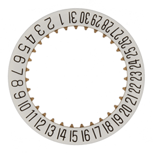 Datumanzeiger 6H Weiss / Schwarz