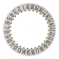 Datumanzeiger 6H Weiss / Schwarz