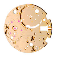 Werkplatte, vergoldet