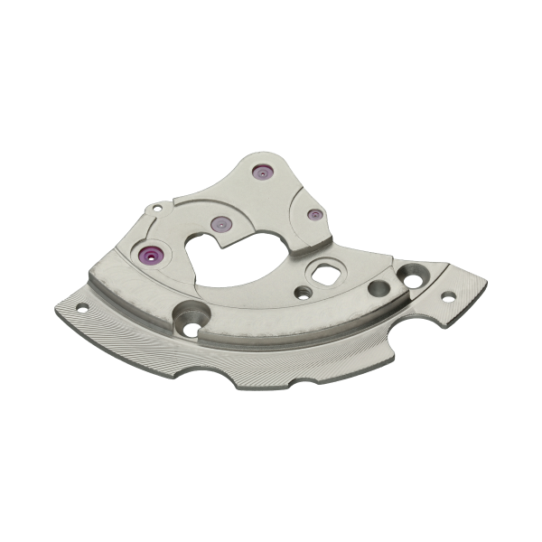 Räderwerkbrücke, rhodiniert, perliert