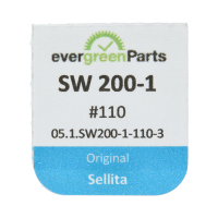 Räderwerkbrücke, rhodiniert, perliert