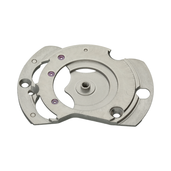 Gestell für Automatik, rhodiniert, perliert